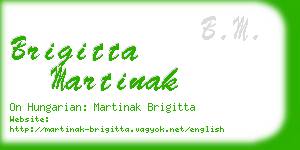 brigitta martinak business card